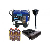 Дизельный генератор THUNDER TS-12000-D + газовая плитка Orcamp CK-505 + 4 газовых картриджа 400 мл