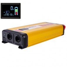 Перетворювач напруги PULSO/ISU-3000/12V-220V/3000W/LCD/USB-5VDC2.0A/син.хвиля/клеми