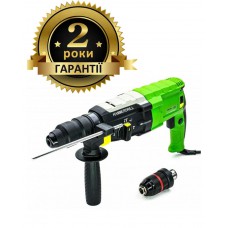 Перфоратор PROFI-TEC PH1250DVF   (1250 Вт, патрон SDS-Plus, сила удара 3.5 Дж) набор буров, зубило, пика, кейс