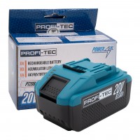 Аккумуляторная батарея PROFI-TEC PT2080EP POWERLine (20 В / 8.0 Ач, высокотоковая, с индикатором)