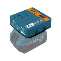 Акумуляторний інвертор напруги  PROFI-TEC PCB1220 UltraCore  (перетворювач 20 В = 220 В, ном. 100 Вт / макс. 120 Вт, 3×USB, розетка) без АКБ та ЗП, коробка