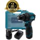 Акумуляторний шуруповерт PROFI-TEC PCD35168BL (2× високотокові батареї PT1620 (2.0 Аг), зарядний пристрій)