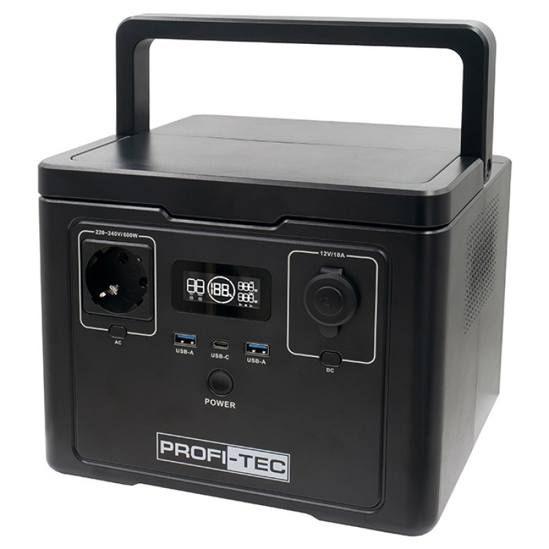 Зарядна станція портативна PROFI-TEC PPS600 LiFePO₄ (ном. 600 Вт / макс. 1200 Вт, батарея 512 Вт⋅год) Зарядна станція портативна PROFI-TEC PPS600 LiFePO₄ (ном. 600 Вт / макс. 1200 Вт, батарея 512 Вт⋅год)