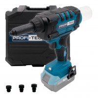 Акумуляторний заклепувальний пістолет PROFI- TEC PRG1020 (каркас, без акумуляторів та зарядного пристрою, кейс)