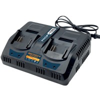 Двопортовий Швидкісний зарядний пристрій PROFI-TEC QBCD20/4 dual quick з кулерами охолодження (кожен порт видає стурм по 4 А) підходить тільки для батарей з елементами (21700) для акумуляторів PT2080EP