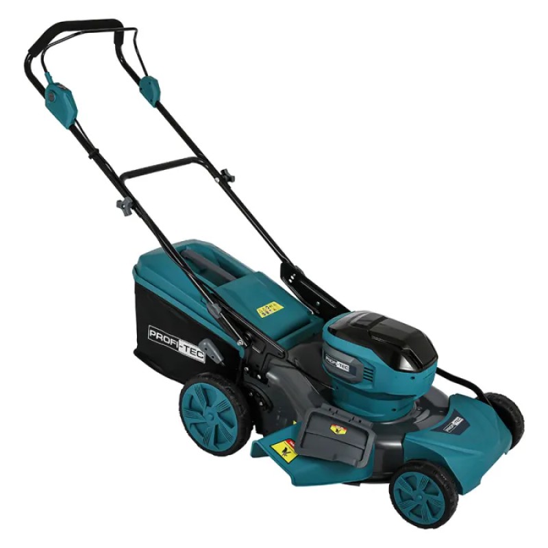 Аккумуляторная газонокосилка ROFI-TEC EcoCut 51 Pro (40 В (2×20 В), бесщеточный двигатель, мульчирование, ширина 510 мм, высота 30 - 80 мм, травосборник 50 л) 2×PT2080EP (8.0 Ач), ЗУ QBCD20/4 dual quick, коробка, заглушка для мульчирования