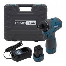 Акумуляторний шуруповерт PROFI-TEC PPCD5516Q Professional (16 В, безщітковий двигун, 55 Нм, хвостовик під біти 1/4″) 2×PPT1620 (2.0 Аг), ЗП BC16V, кейс