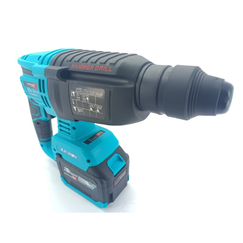 Перфоратор акумуляторний Grand ПА-20/26 BL, безщітковий двигун, 1 АКБ + ЗУ, 20В, 0-1500 об/хв, 0-6000уд/хв, 6Ач, коробка