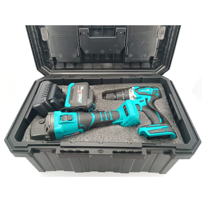 Набір акумуляторних інструментів Grand № 4 (МШУ-20BL/PRO+ДА-20/13UBL+АГ-800UBL+ПА-20/26BL)