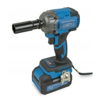 Акумуляторний ударний гайковерт Kraissmann KRAISSMANN 1103 ASS-BL 20/2 MP (крутний момент 650 Нм, дві АКБ по 4000 мАг, зарядний пристрій, набір головок, перехідники для свердлильного патрону та біт, кейс)