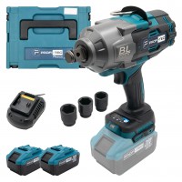 Акумуляторний гайковерт PROFI-TEC PTW2100BL POWERLine (2×PT2080EP (8,0 А·год), зарядний пристрій QBCD20/4 quick)