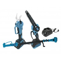  Комплект Kraissman 302 SAG 20MP (Аккум. мини цепная пила  1522 AKS-BL 20 MP, аккум. секатор  40 AGS-BL 20 MP, удлинитель VS'2000, две АКБ (1,5 Ач и 3,0 Ач, зарядное устройство, запасные лезвия секатора, запасная цепь)