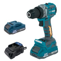 Акумуляторний безударний дриль PROFI-TEC PPCD7020 (20 В, безщітковий двигун, 70 Нм, патрон 13 мм) 1×PT2020VX (2.0 Aг), ЗП BC20V, коробка