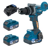 Аккумуляторная ударная дрель PROFI-TEC PPCD16020 (20 В, бесщеточный двигатель, 160 Нм, патрон 13 мм) 2×PT2040VX (4.0 Ач), ЗП BC20V, кейс