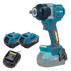 Акумуляторний гайковерт PROFI-TEC  PPTW11020 UltraCore (20 В, бесщеточный двигатель, 1100 Нм, хвостовик 1/2″) 2×PT2040EP (4,0 Ач),  зарядное устройство QBCD20/4 quick 4,0 Ач, кейс