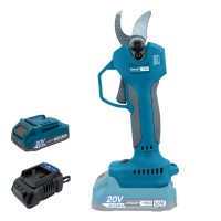 Аккумуляторный секатор PROFI-TEC PES28 UltraCore  (20 В, бесщеточный двигатель, рез 15 / 25 мм, 150 рез/мин) 1×PT2020VX (2.0 Ач), зарядное устройство