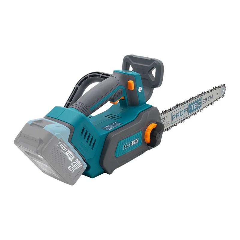 Акумуляторна ланцюгова пила PROFI-TEC PCS1220 UltraCore (20 В, безщітковий двигун, LCD дисплей шина 30 см, 10.0 / 12.0 м/с) без АКБ та ЗП, кейс