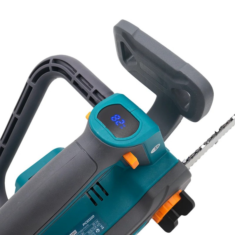 Акумуляторна ланцюгова пила PROFI-TEC PCS1220 UltraCore (20 В, безщітковий двигун, LCD дисплей шина 30 см, 10.0 / 12.0 м/с) без АКБ та ЗП, кейс