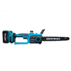 Акумуляторна ланцюгова пила Grand АПЦ-20V/12'-4 HS, 20V, ланцюг: 11 м/c, шини: 30 см, 4Аг, 2 АКБ, Безщітковий двигун,