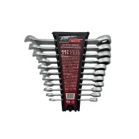 Набір ключів ріжково-накидних тріскачкових 11ін. (8-19мм) JBC-51112