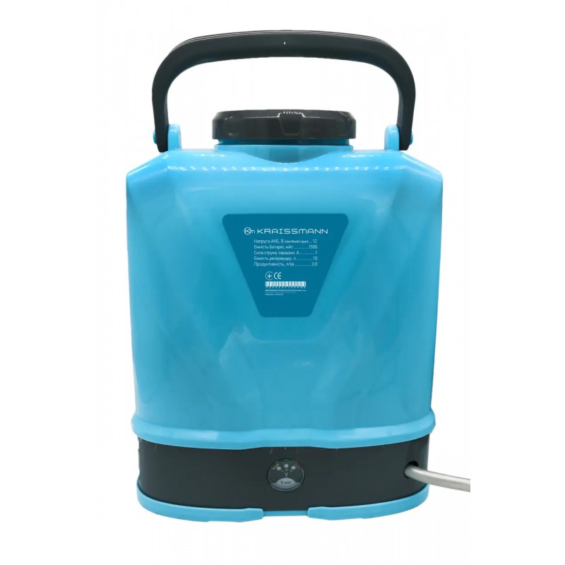 Обприскувач садовий акумуляторний KRAISSMANN 10 AS 12Li (10 л, змінний літієвий акумулятор)