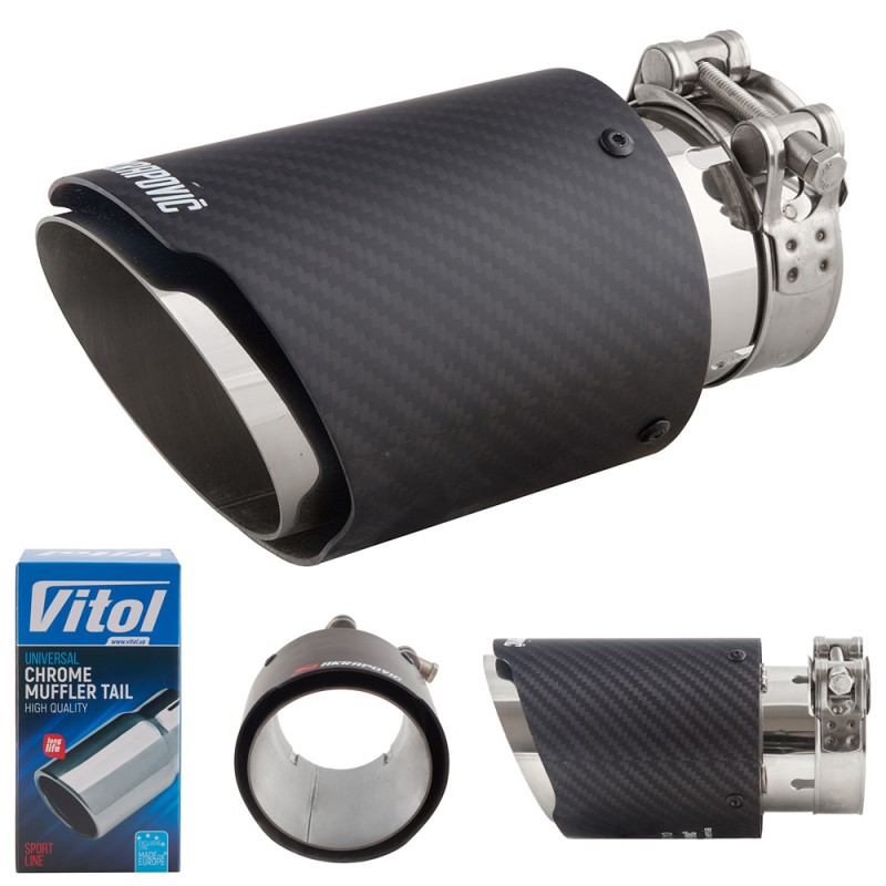 Насадка на глушитель НГ-1142 B matte, внутр.d 64мм/дл. 165мм/внеш.d 89мм