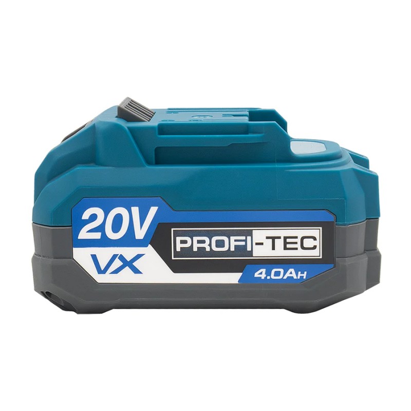 PROFI-TEC PT2040VX 20 В/4.0 Aг NEW (высокоточная, с элементами 10C и индикатором) прорезиненный корпус, усиленная плата, элементы и контактная группа