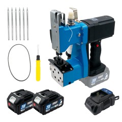 Акумуляторна машина для зшивання мішків PROFI-TEC BSM1720V POWERLine  (20 В, 1700 стіб/хв, макс. товщина / довжина: 8.5 мм / 5.0 мм) 2×PT2040MP (4.0 Аг), ЗП BC20V, коробка, 5 голок, ремінь приводу