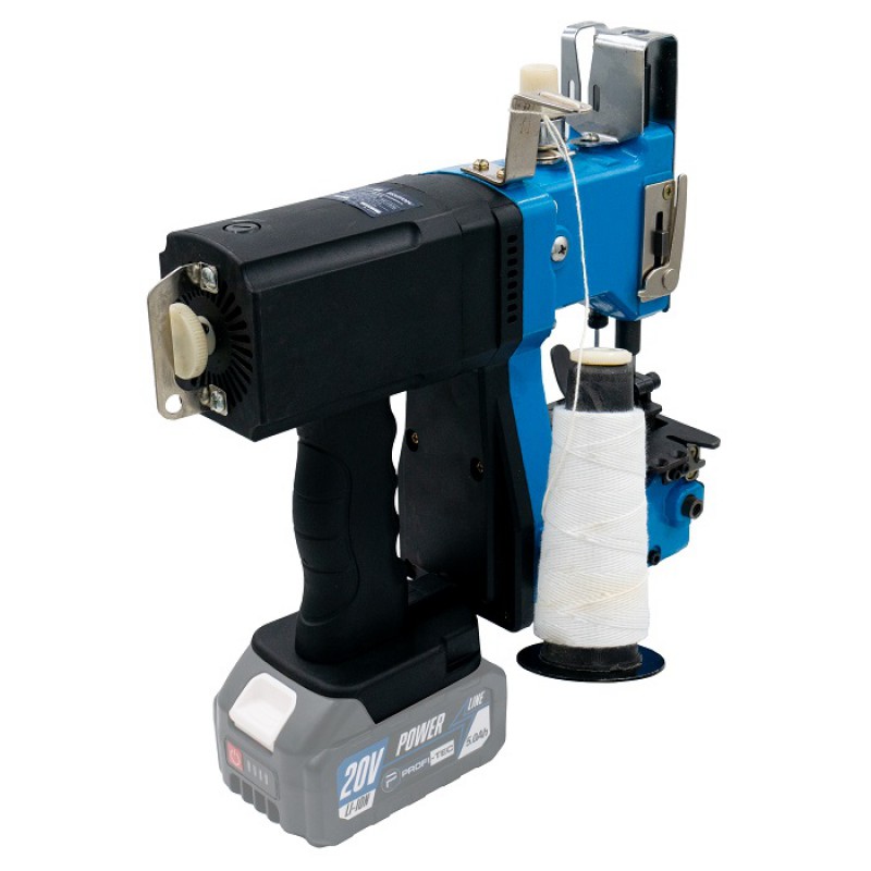 Акумуляторна машина для зшивання мішків PROFI-TEC BSM1720V POWERLine (20 В, 1700 стіб/хв, макс. товщина / довжина: 8.5 мм / 5.0 мм) 2×PT2040MP (4.0 Аг), ЗП BC20V, коробка, 5 голок, ремінь приводу