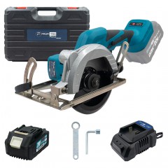 Акумуляторна універсальна дискова пила PROFI-TEC PCA1220BL POWERLine ((20 В, безщітковий двигун, 125 мм, пропил 0 – 41 мм) 1×PT2040EP (4.0Аг), ЗП BC20V, кейс