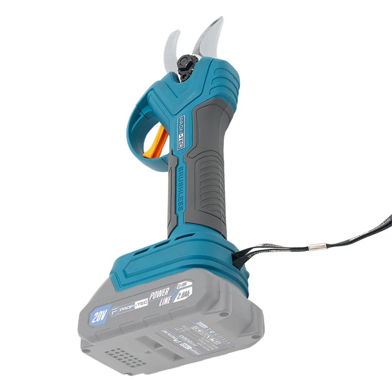 Акумуляторний секатор PROFI-TEC PES25 UltraCore (20 В, безщітковий двигун, різ 15 / 25 мм, 152 різ/хв) каркас, коробка, без акк та ЗП
