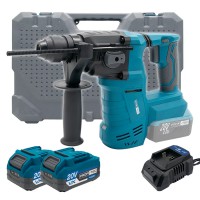 Аккумуляторный перфоратор PROFI-TEC PPBH2520 POWERLine (2×PT2040VX (4.0 Ач), зарядное устройство)