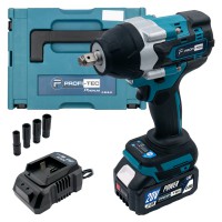Акумуляторний гайковерт PROFI-TEC DTW800BL POWERLine (1×PT2040MP (4.0 Аг), зарядний пристрій)