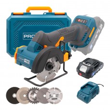 Акумуляторна універсальна дискова пила PROFI-TEC PWS390 UltraCore (1×PT2520MP (2.5 Аг), зарядний пристрій)