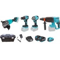 Набор аккумуляторных инструментов Grand № 4 NEW (МШУ-125/20BL QF+ДА-20/50UBL+АГ-700UBL HS+ПА-20/26BL)