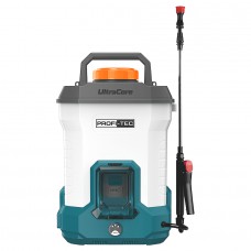 Аккумуляторный опрыскиватель PROFI-TEC PS-12L/20V (20 В, бак 12 л, давление 4.0 бар, 2.9 л/мин) 1×PT2020VX (2.0 Aг), ЗУ BC10, насадки, коробка