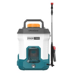 Аккумуляторный опрыскиватель PROFI-TEC PS-10L/20V (20 В, бак 10 л, давление 4.0 бар, 2.9 л/мин) без АКБ и ЗУ, насадки, коробка