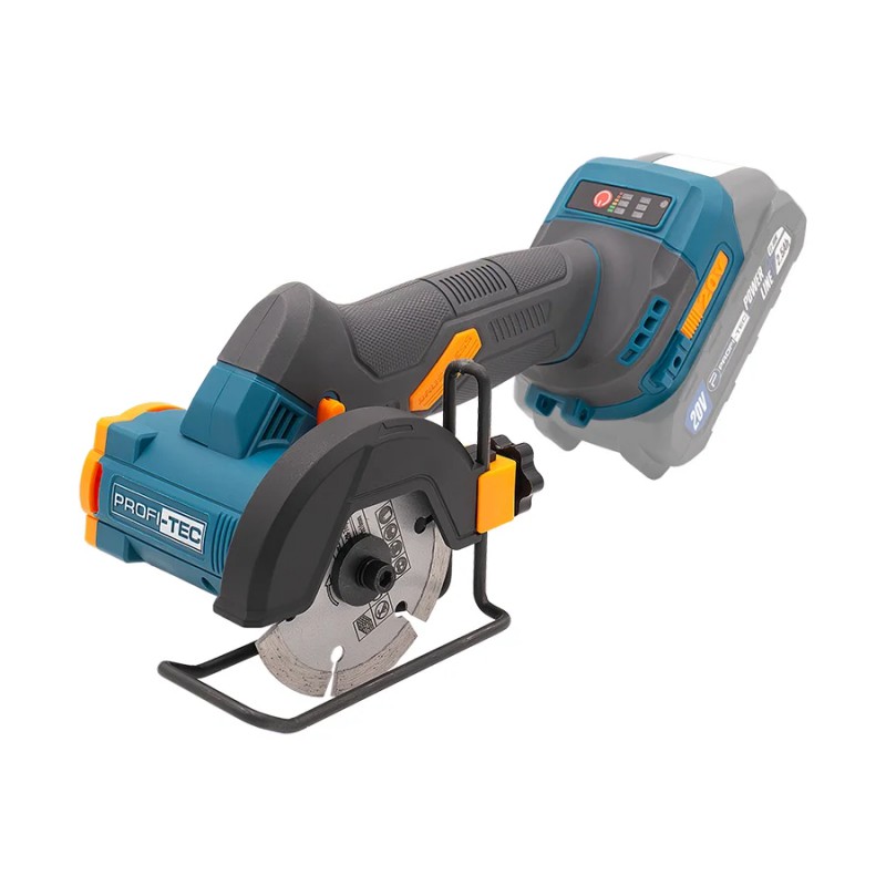 Акумуляторна універсальна дискова пила PROFI-TEC PWS390 UltraCore (1×PT2020VX (2.0 Аг), зарядний пристрій)