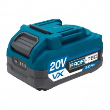 Батарея PROFI-TEC PT2030VX NEW (20 В / 3.0 Aг, високострумова, з індикатором та елементами 10C)