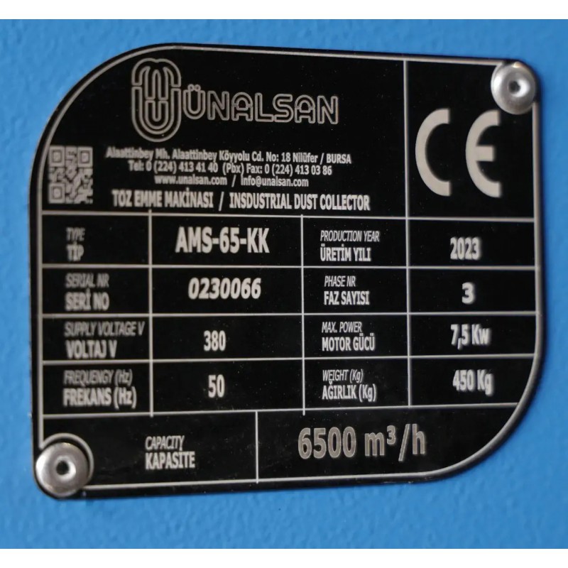 Внутрицеховая промышленная аспирация Unalsan TDC-65-KK
