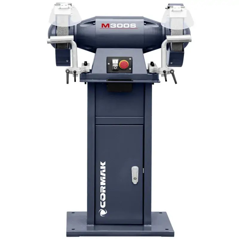 Двухдисковая шлифовальная машина CORMAK M300S с подставкой и аспирацией MDC750 400 В