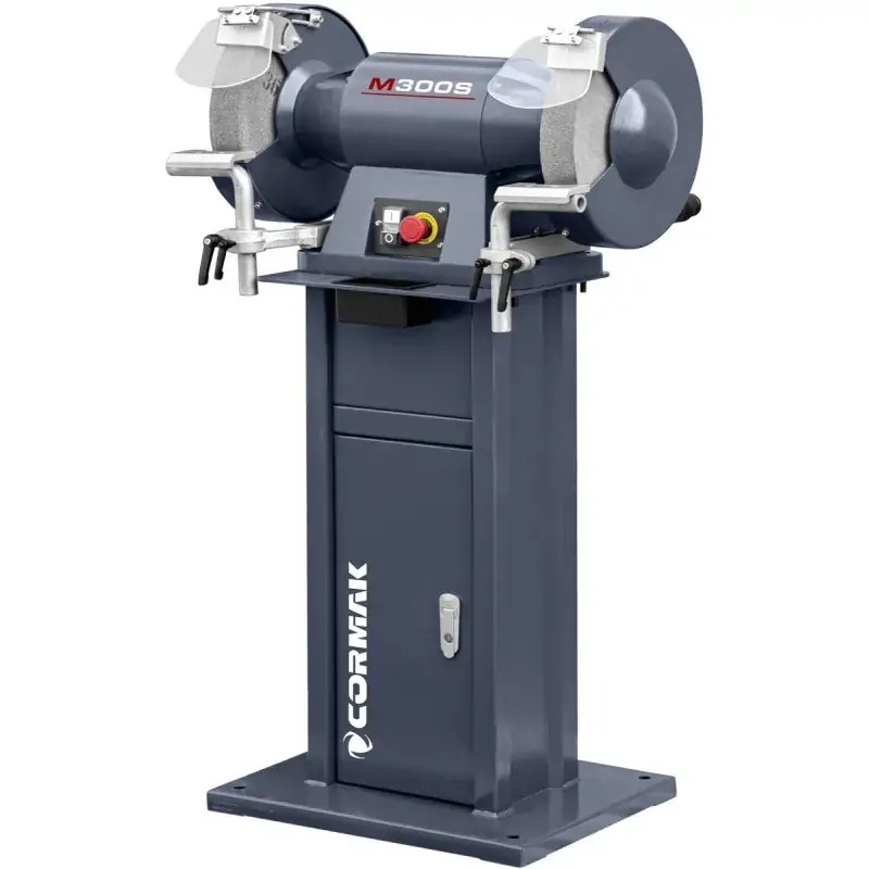 Двухдисковая шлифовальная машина CORMAK M300S с подставкой и аспирацией MDC750 400 В