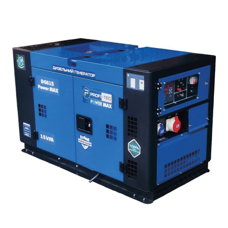 Генератор дизельний PROFI-TEC DGS15 Power MAX 15кВА/12кВт, 220V