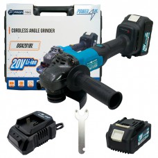 Аккумуляторная углошлифовальная машина (болгарка) PROFI-TEC DGA201BL POWERLine (2×PT2040EP (4.0 Ач), зарядное устройство)