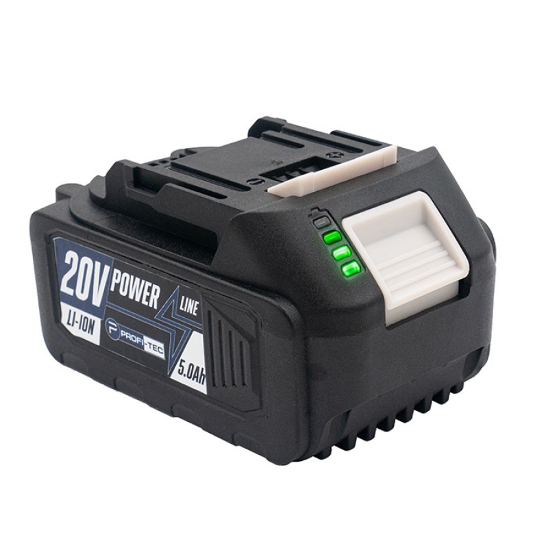 Акумуляторна батарея PROFI-TEC PT2040EP POWERLine (20 В / 4.0 Аг, високострумова, з індикатором)