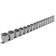 Набор головок 16 предметов 1/2" 6гр.(10-19,21,22,24,27,30,32мм), на планке ROCKFORCE RF-4161-5
