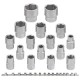 Набор головок 16 предметов 1/2" 6гр.(10-19,21,22,24,27,30,32мм), на планке ROCKFORCE RF-4161-5