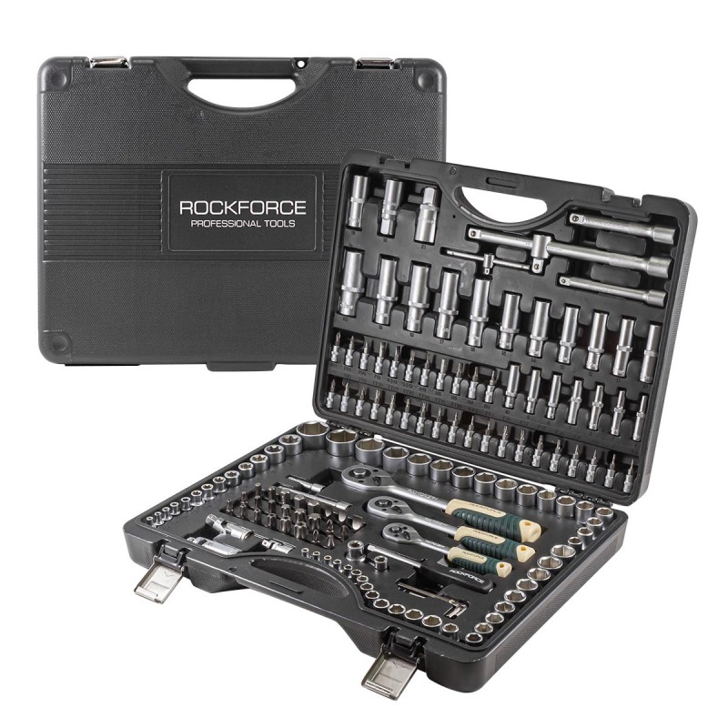Набор инструментов 150 предметов 1/4"&3/8"&1/2" (6-гран.)(4-32мм) ROCKFORCE RF-41501-5