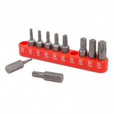 Набір біт TORX 10 предметів 1/4" (T 7,8,9,10,15,20,25,27,30,40-25мм) ROCKFORCE RF-21022