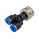 Фитинг Y-образный для пластиковых трубок 6мм с наружной резьбой 1/2" ROCKFORCE RF-SPX06-04
